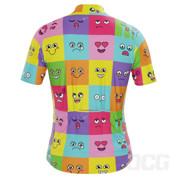 Men’s Emoji Fever Short-Sleeve Cycling Jersey