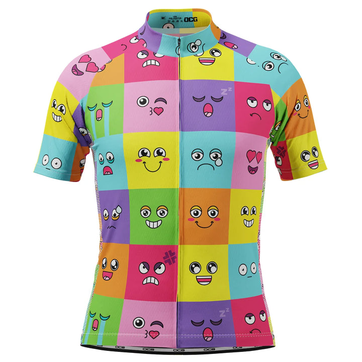Men’s Emoji Fever Short-Sleeve Cycling Jersey
