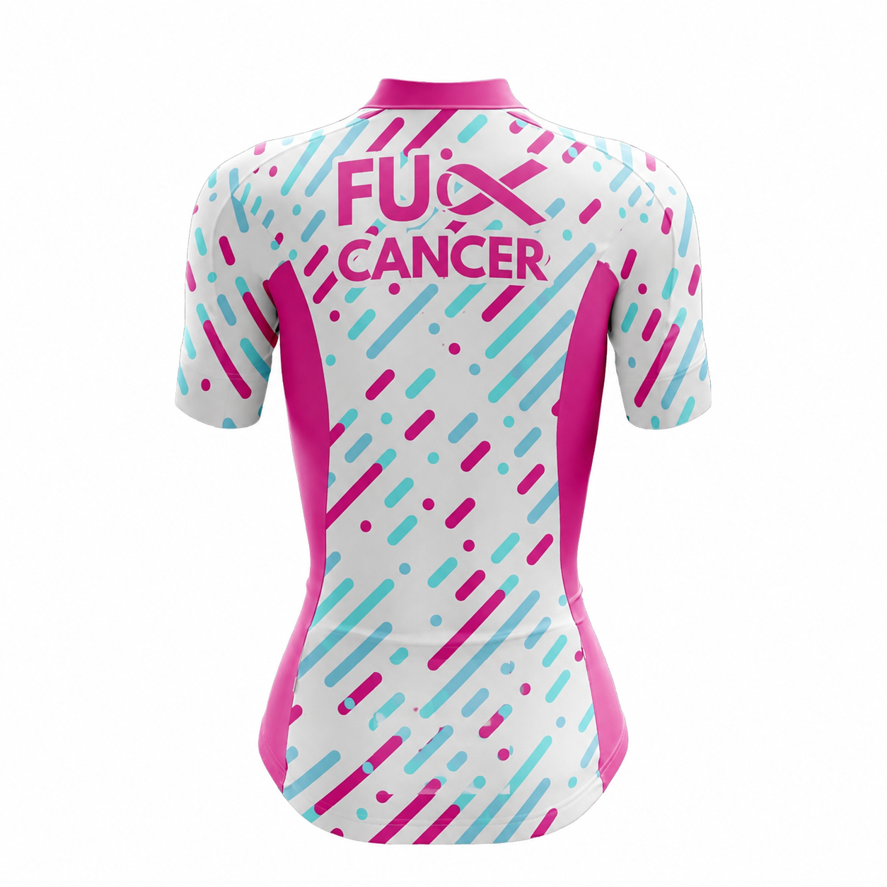 FU Cancer V2 Pink Club-Fit Cycling Jersey