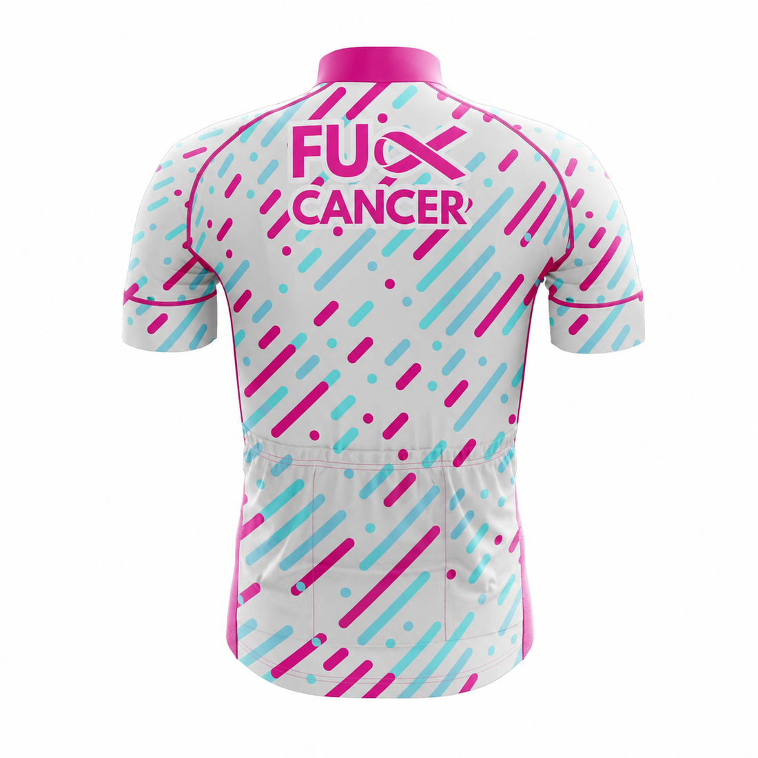 FU Cancer V2 Pink Club-Fit Cycling Jersey