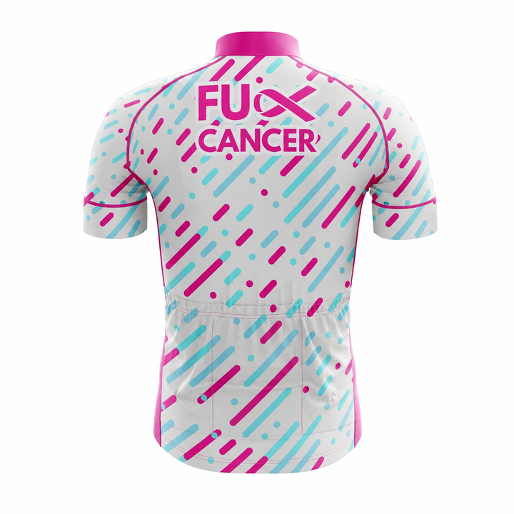 FU Cancer V2 Pink Club-Fit Cycling Jersey