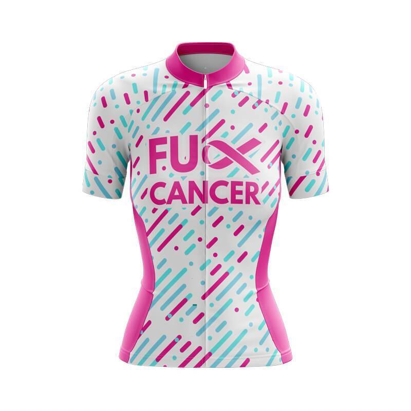 FU Cancer V2 Pink Club-Fit Cycling Jersey