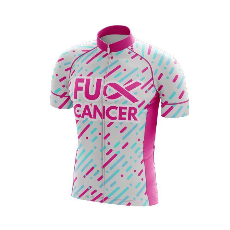 FU Cancer V2 Pink Club-Fit Cycling Jersey