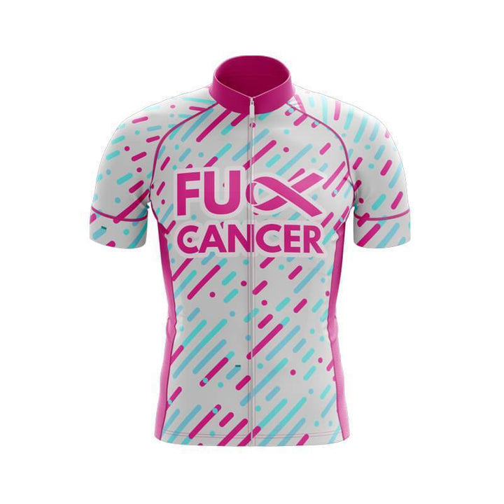 FU Cancer V2 Pink Club-Fit Cycling Jersey