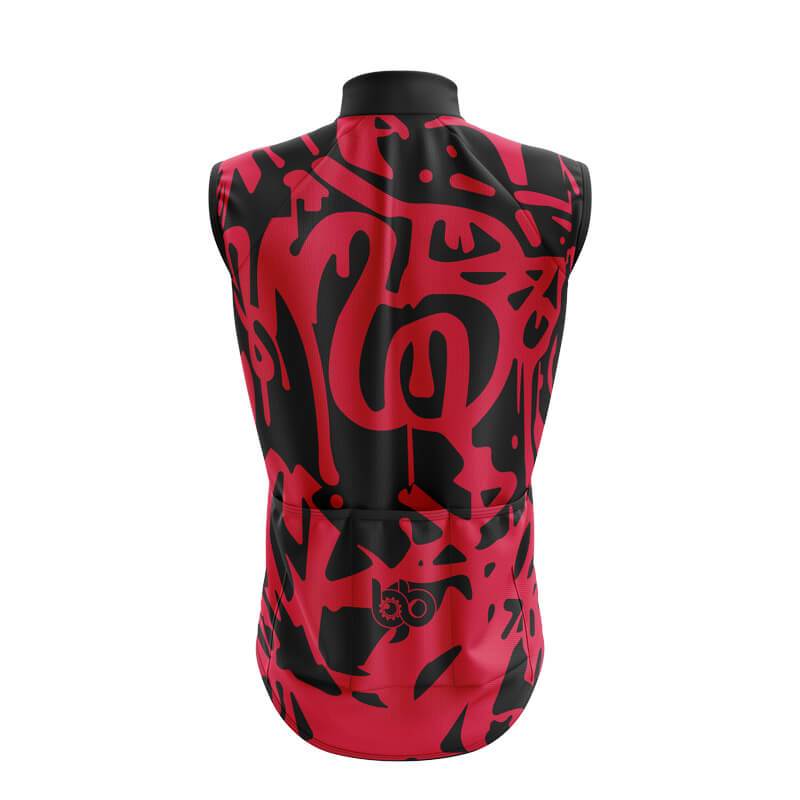 Red & Black Graffiti Club-Fit Cycling Kit