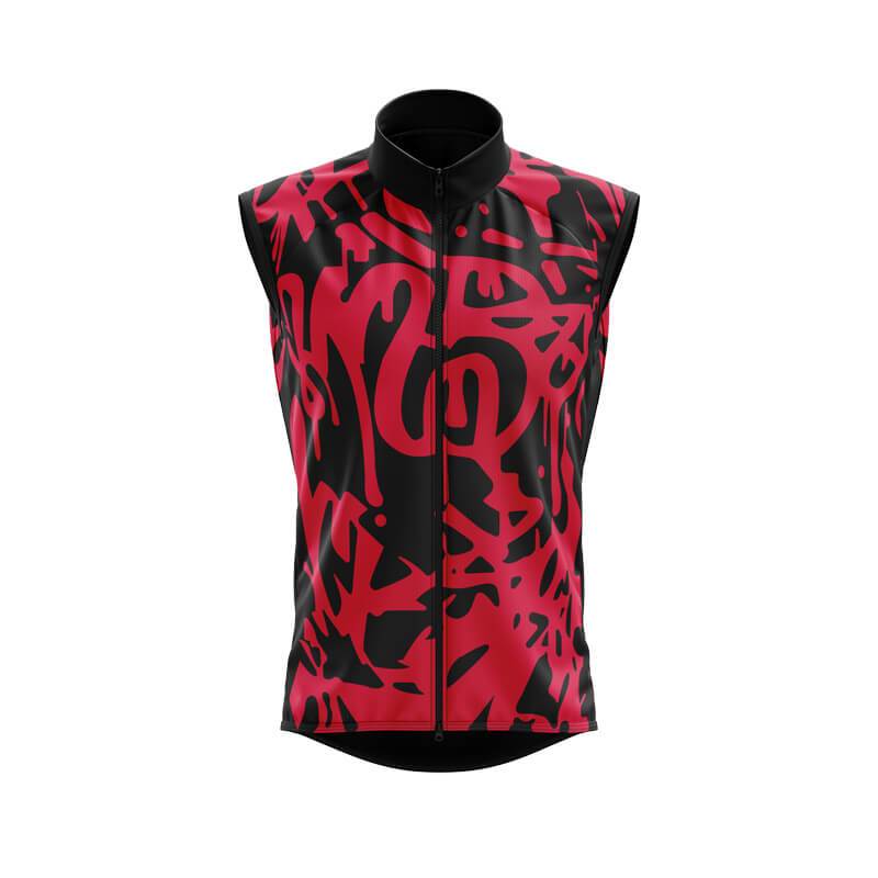 Red & Black Graffiti Club-Fit Cycling Kit