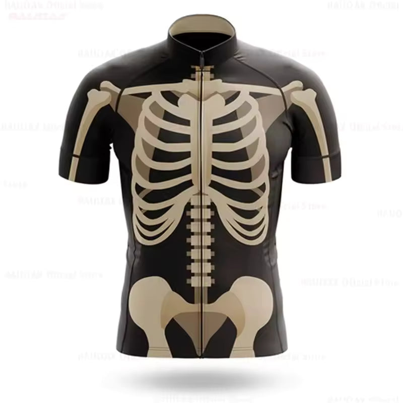 Retro Skeleton Men’s Short-Sleeve Cycling Kit